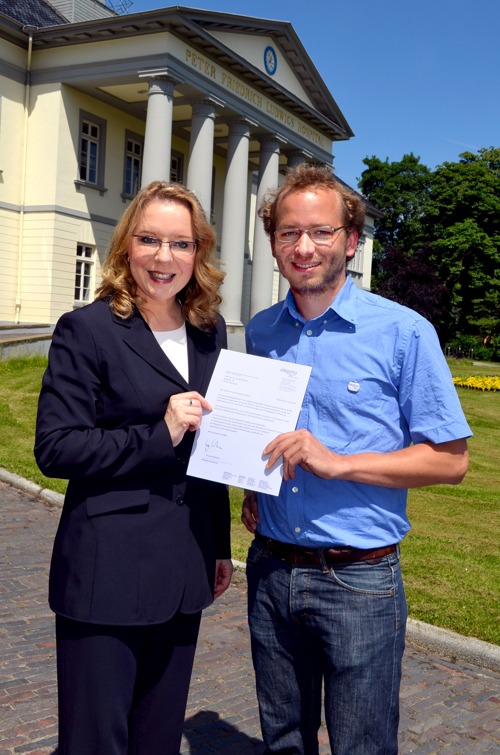 Prof. Dr. Claudia Kemfert und Fabian Lohmann (Vorstand Olegeno)